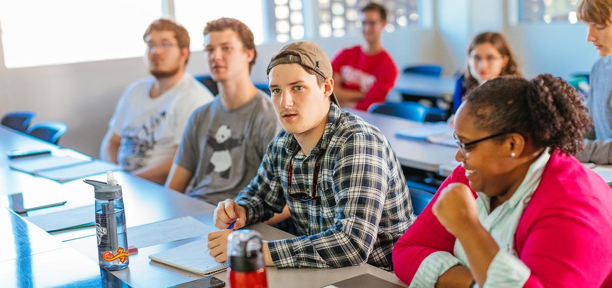 A group of students in a classroom